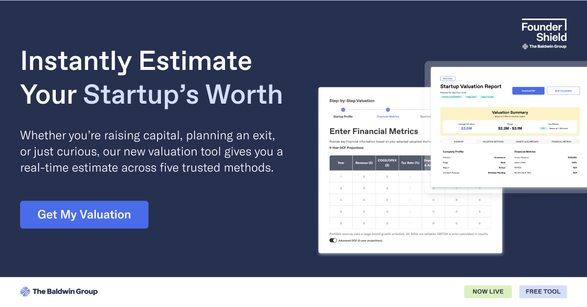 Startup Valuation Calculator | Founder Shield Tools